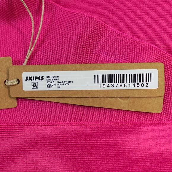 Skims Swim Skirt 3X Magenta Mini Shape Swimsuit Coverup Beach Eye Catching - Picture 3 of 16